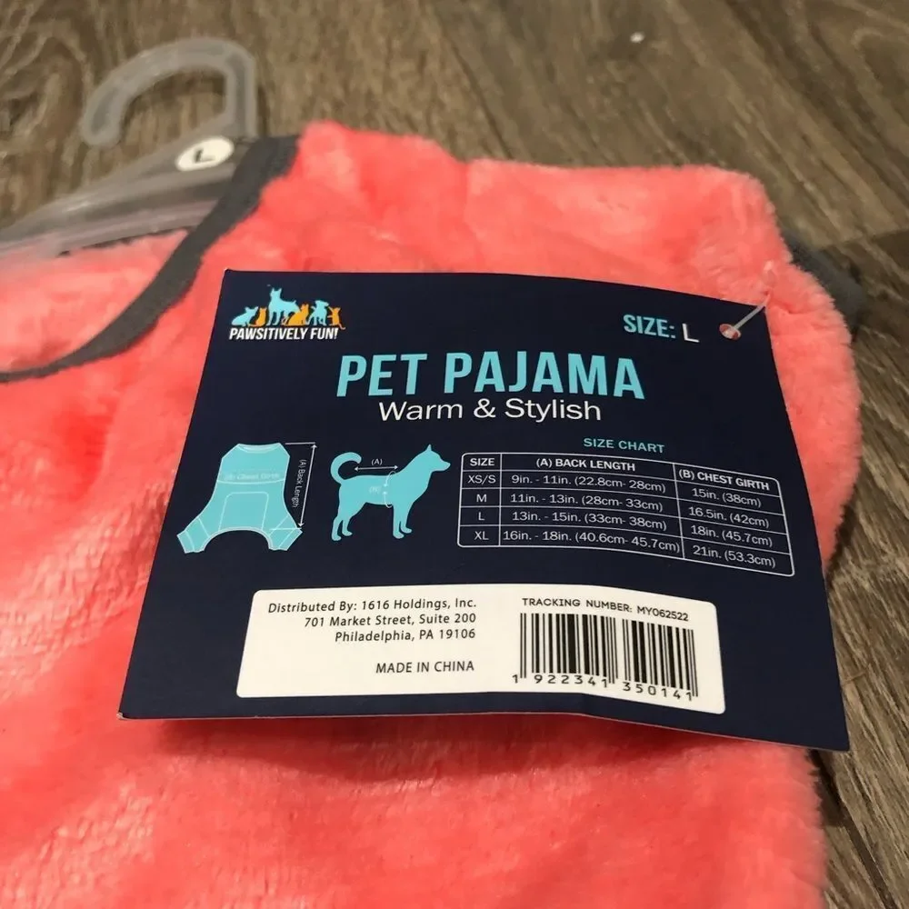NEW Dog Sweater Size L Pawsitively Purrfect Pink & Gray Dog Sweater
